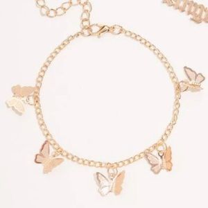 New!! 1 Pc Gold Butterfly Anklet